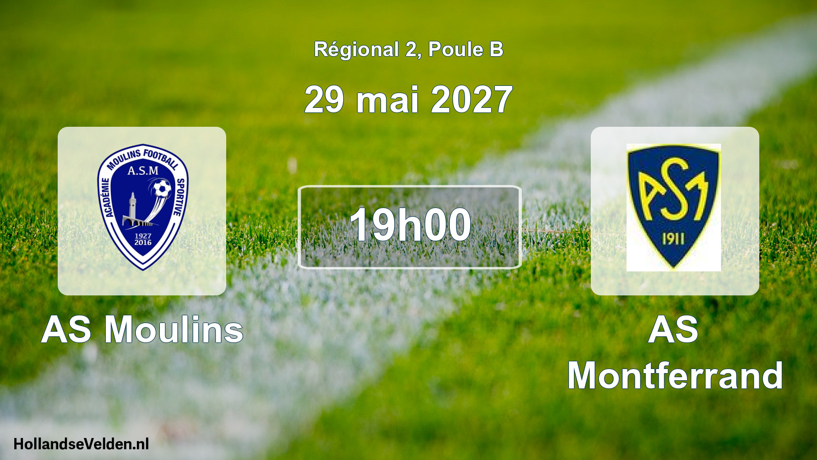 Match programmé: AS Moulins - AS Montferrand (29 mai 2027)