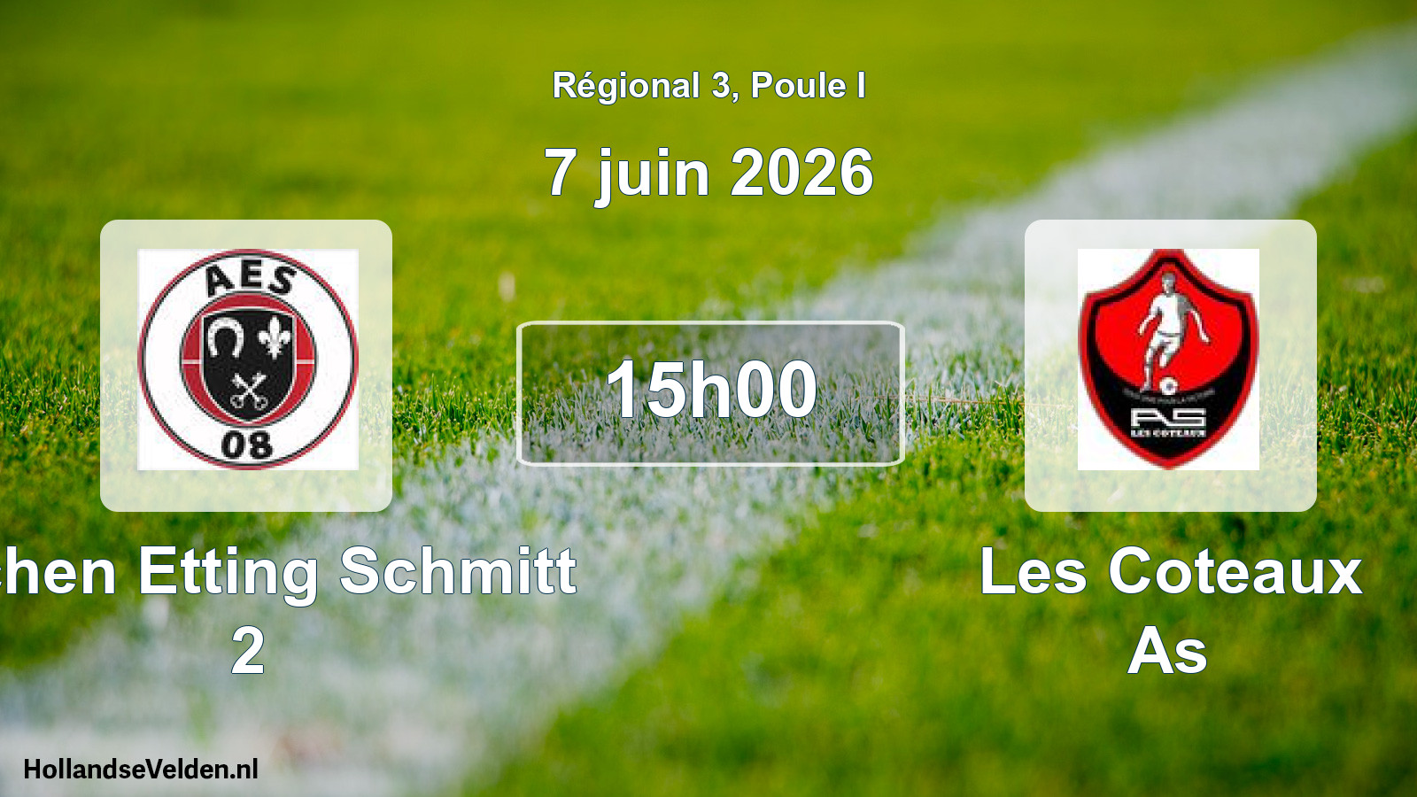 Scheduled Match: Achen Etting Schmitt 2 - Les Coteaux As (7 June 2026)
