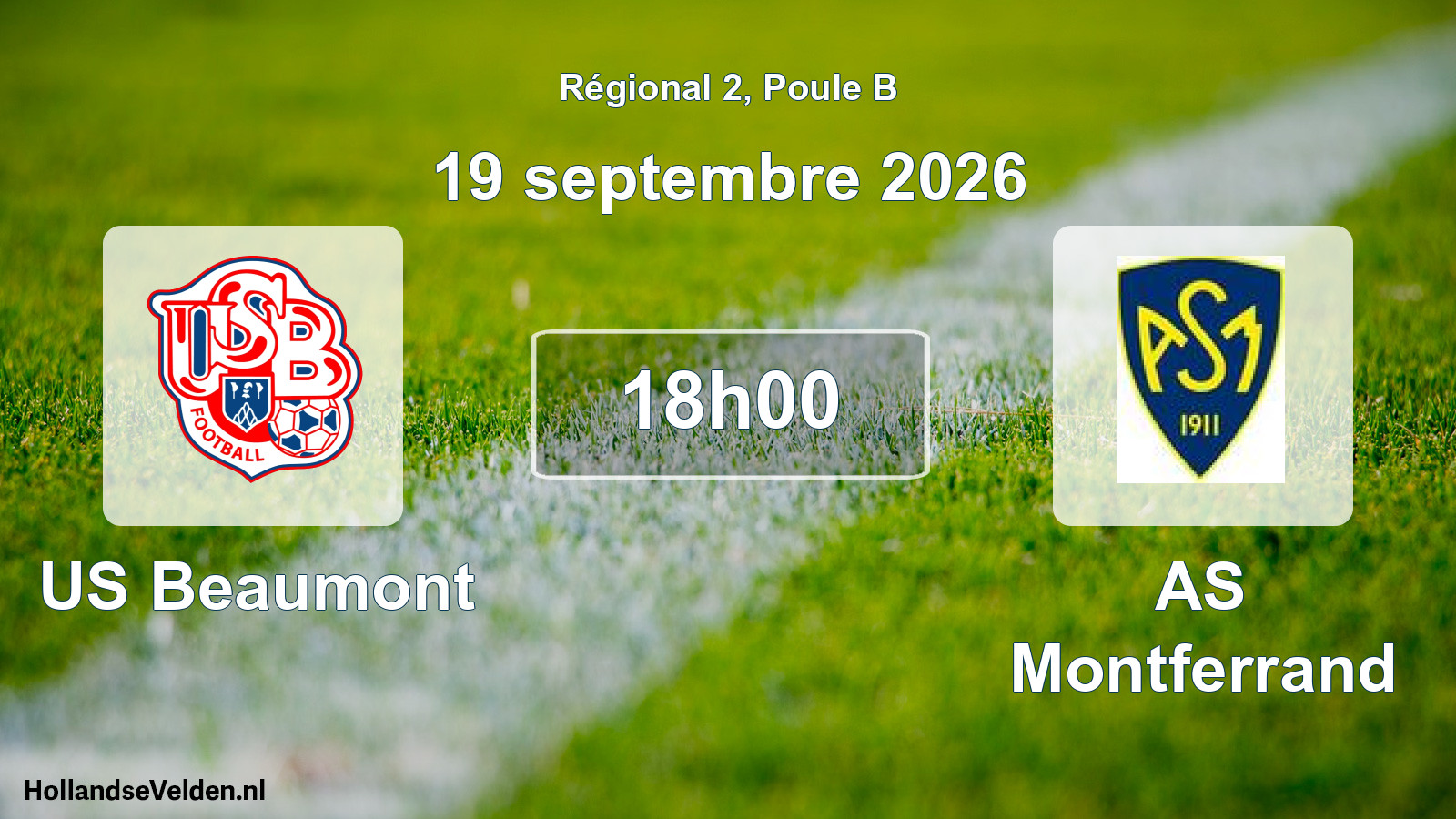 Scheduled Match: US Beaumont - AS Montferrand (19 September 2026)