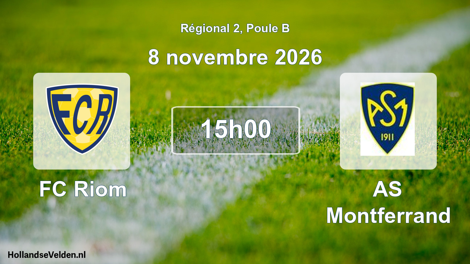 Scheduled Match: FC Riom - AS Montferrand (8 November 2026)