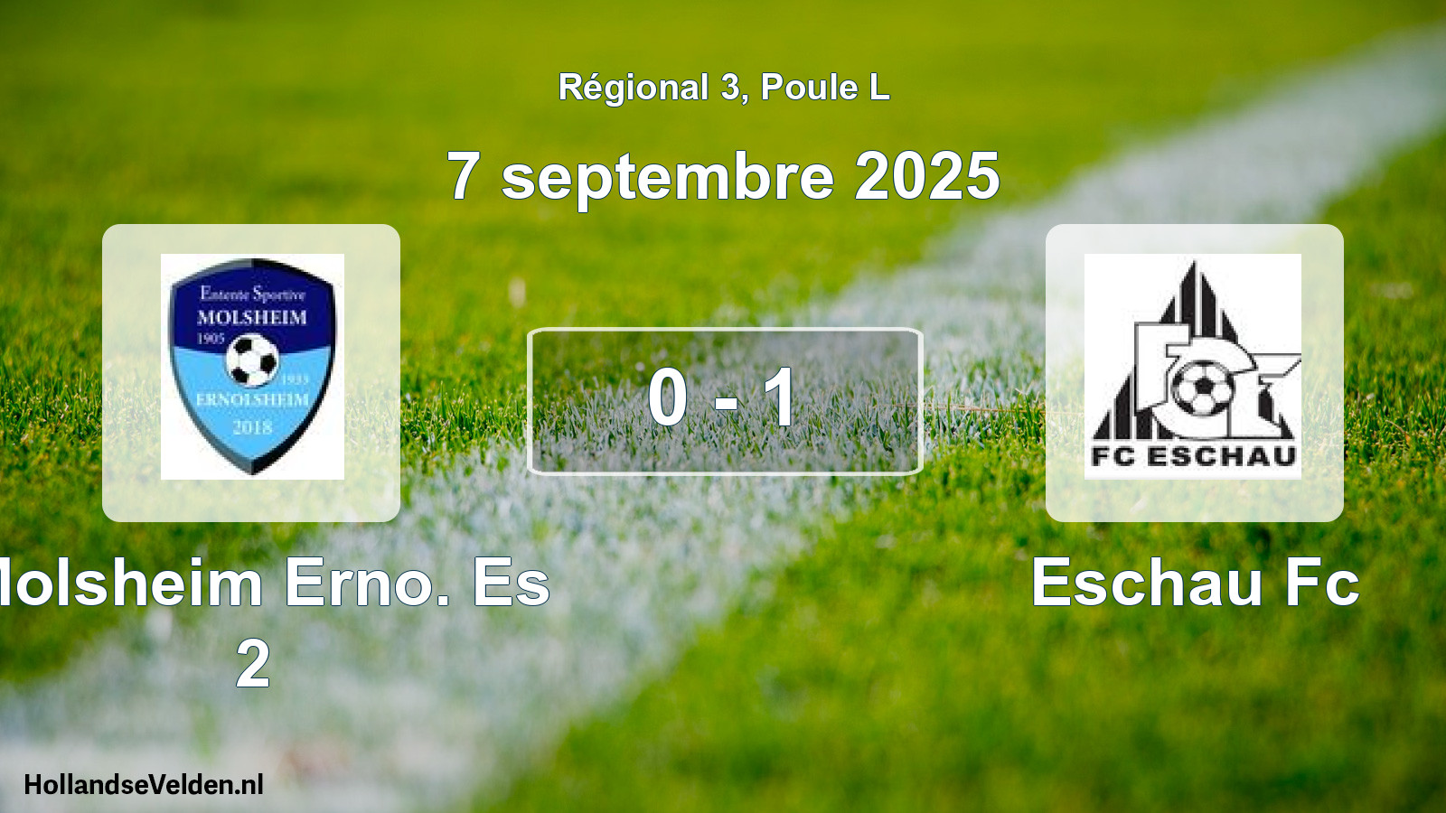 Gespeelde wedstrijd: Molsheim Erno. Es 2 - Eschau Fc 0 - 1 (7 september 2025)