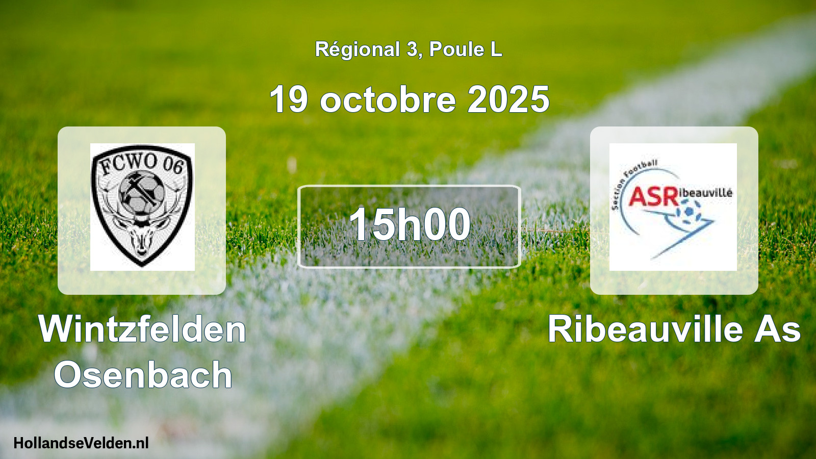 Geplande wedstrijd: Wintzfelden Osenbach - Ribeauville As (19 octobre 2025)