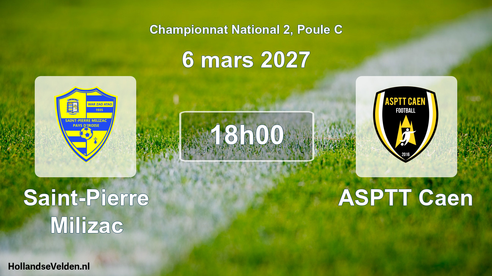 Match programmé: Saint-Pierre Milizac - ASPTT Caen (6 mars 2027)