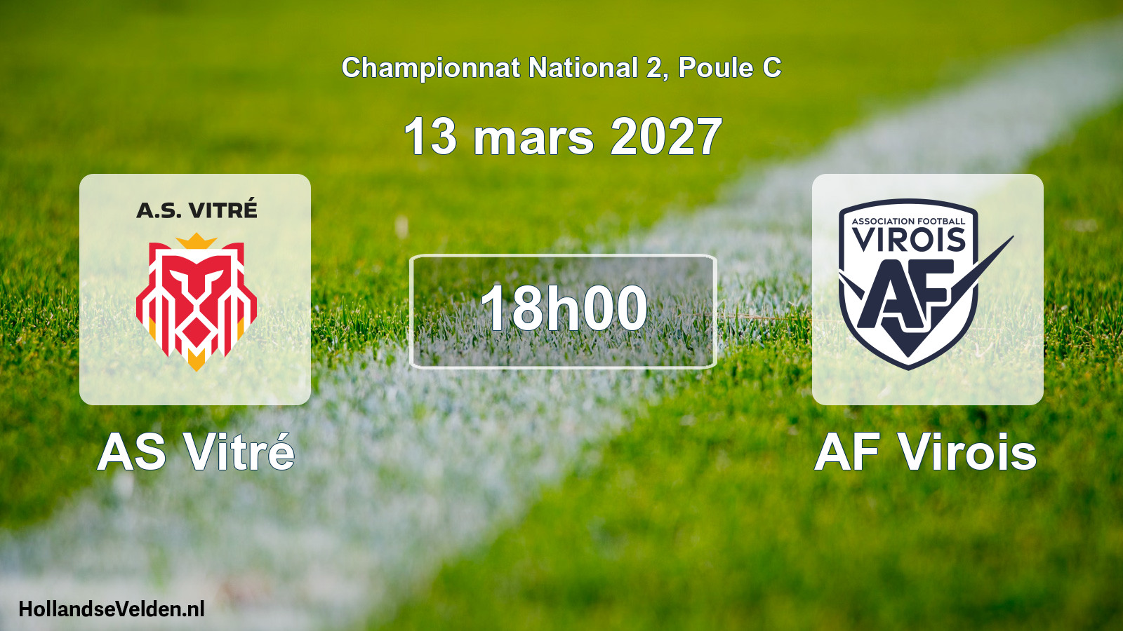 Match programmé: AS Vitré - AF Virois (13 mars 2027)