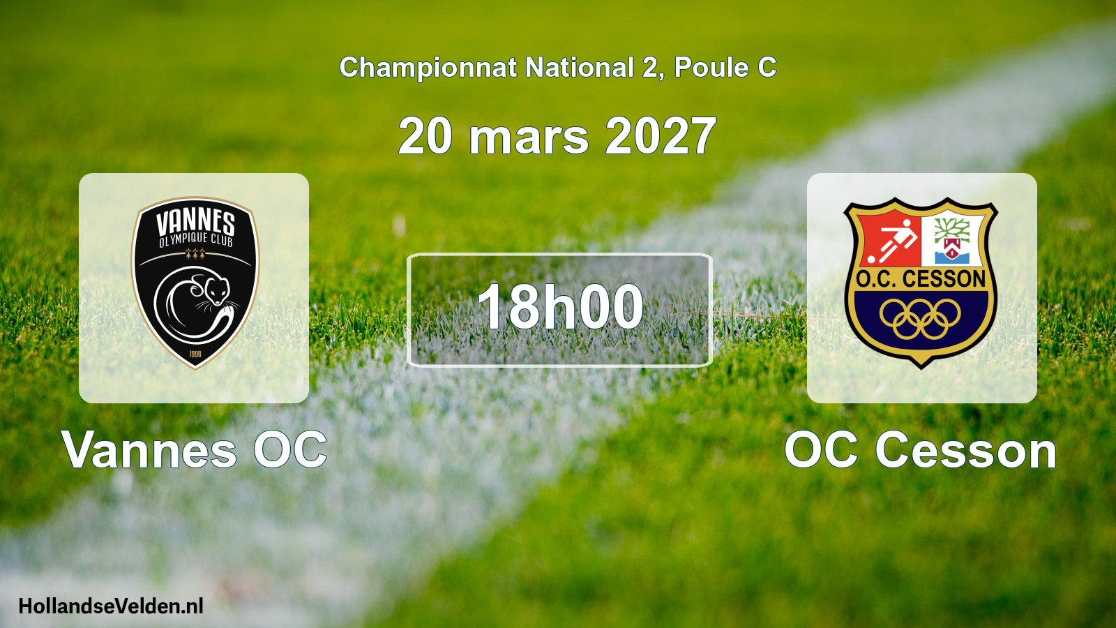Match programmé: Vannes OC - OC Cesson (20 mars 2027)