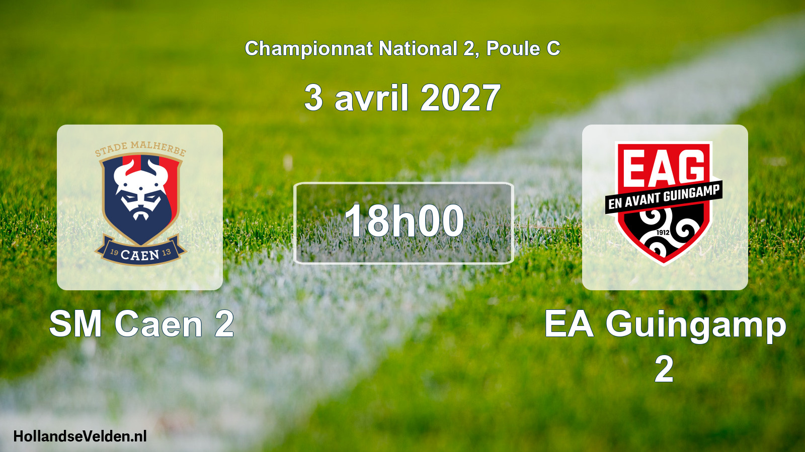 Match programmé: SM Caen 2 - EA Guingamp 2 (3 avril 2027)