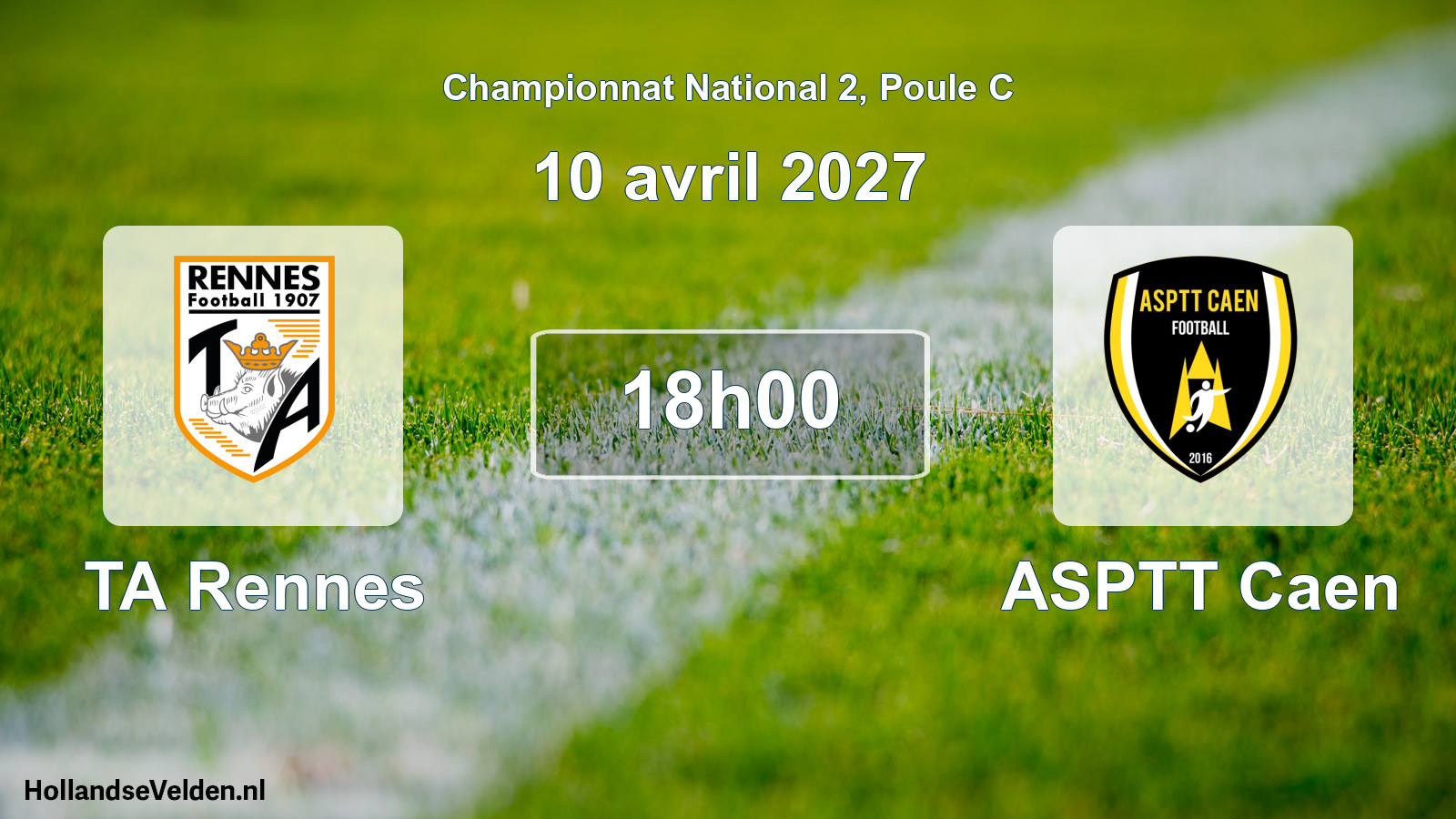 Match programmé: TA Rennes - ASPTT Caen (10 avril 2027)