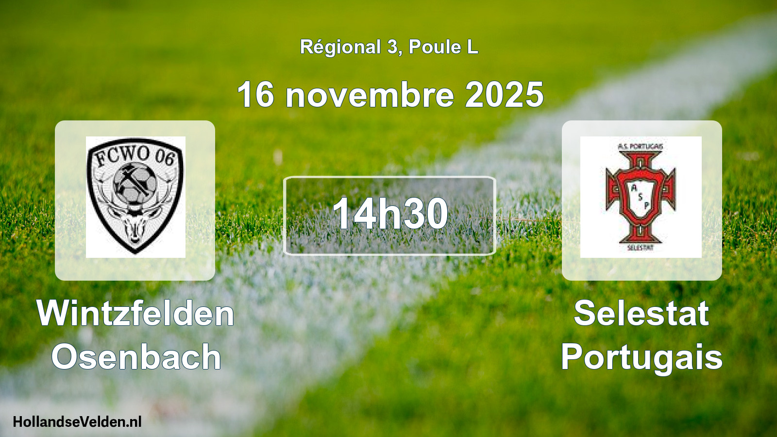 Geplande wedstrijd: Wintzfelden Osenbach - Selestat Portugais (16 novembre 2025)