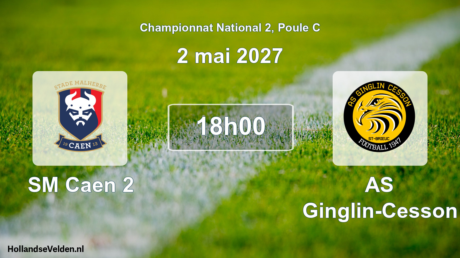 Match programmé: SM Caen 2 - AS Ginglin-Cesson (2 mai 2027)