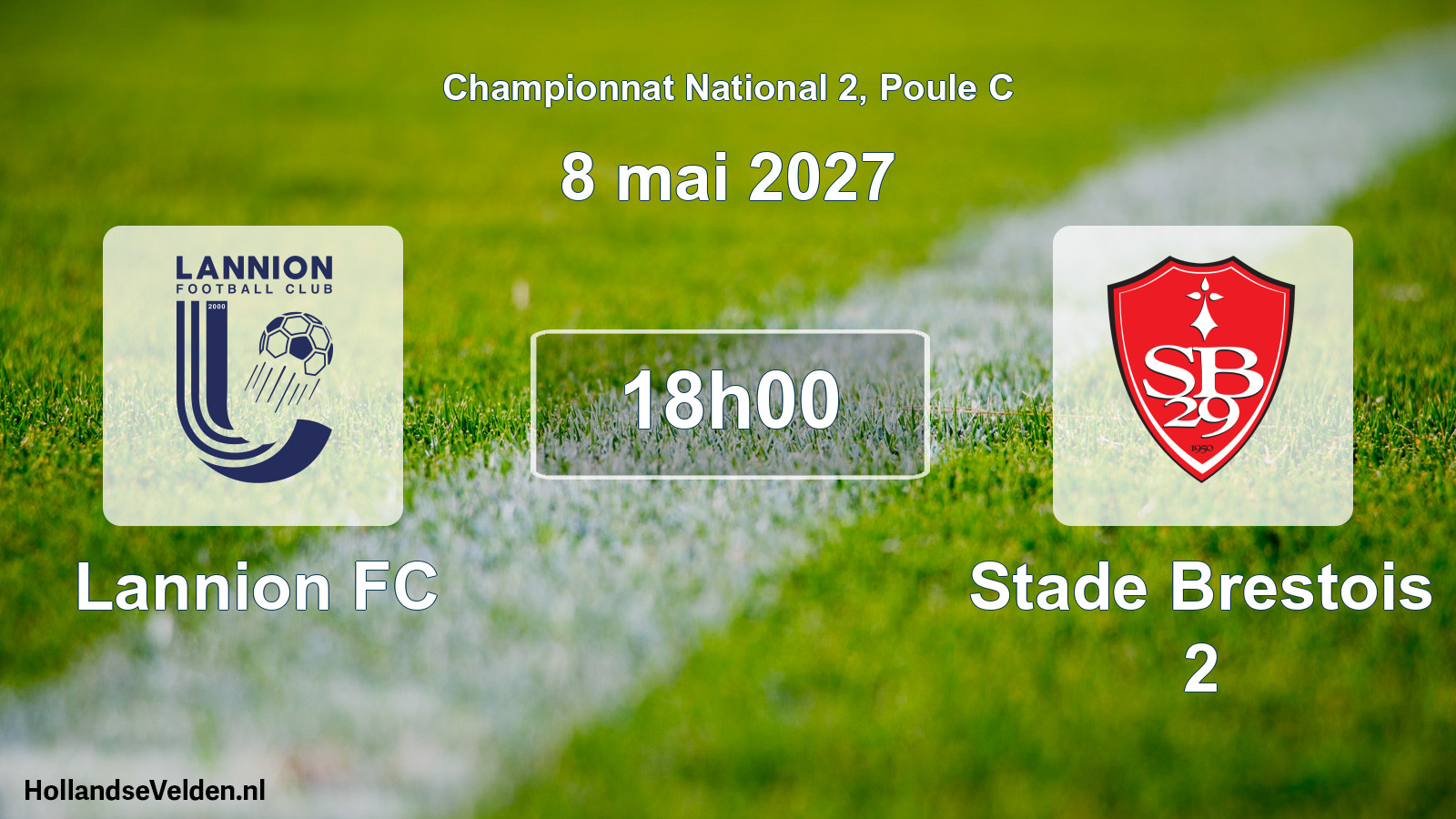 Match programmé: Lannion FC - Stade Brestois 2 (8 mai 2027)
