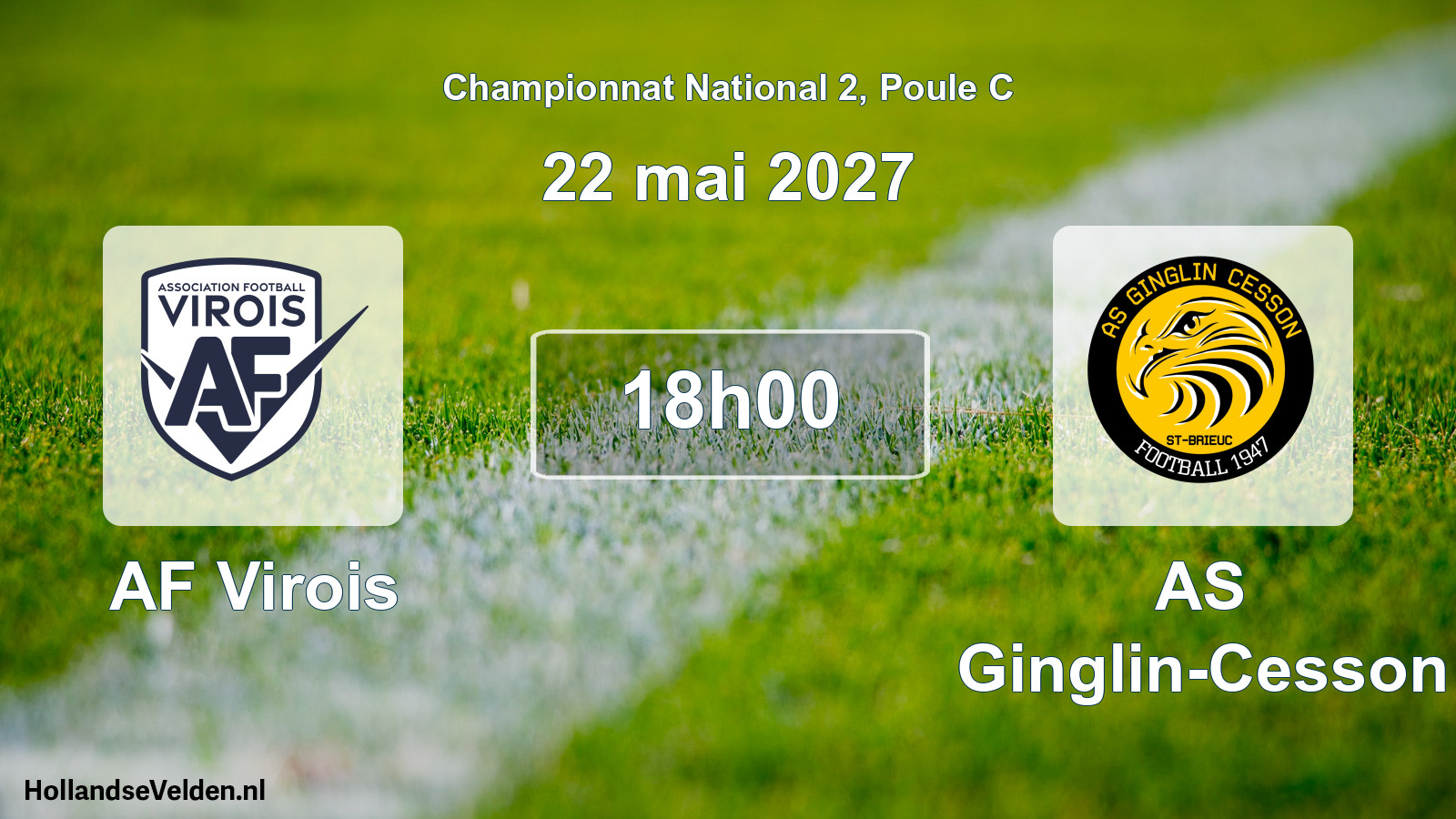 Match programmé: AF Virois - AS Ginglin-Cesson (22 mai 2027)