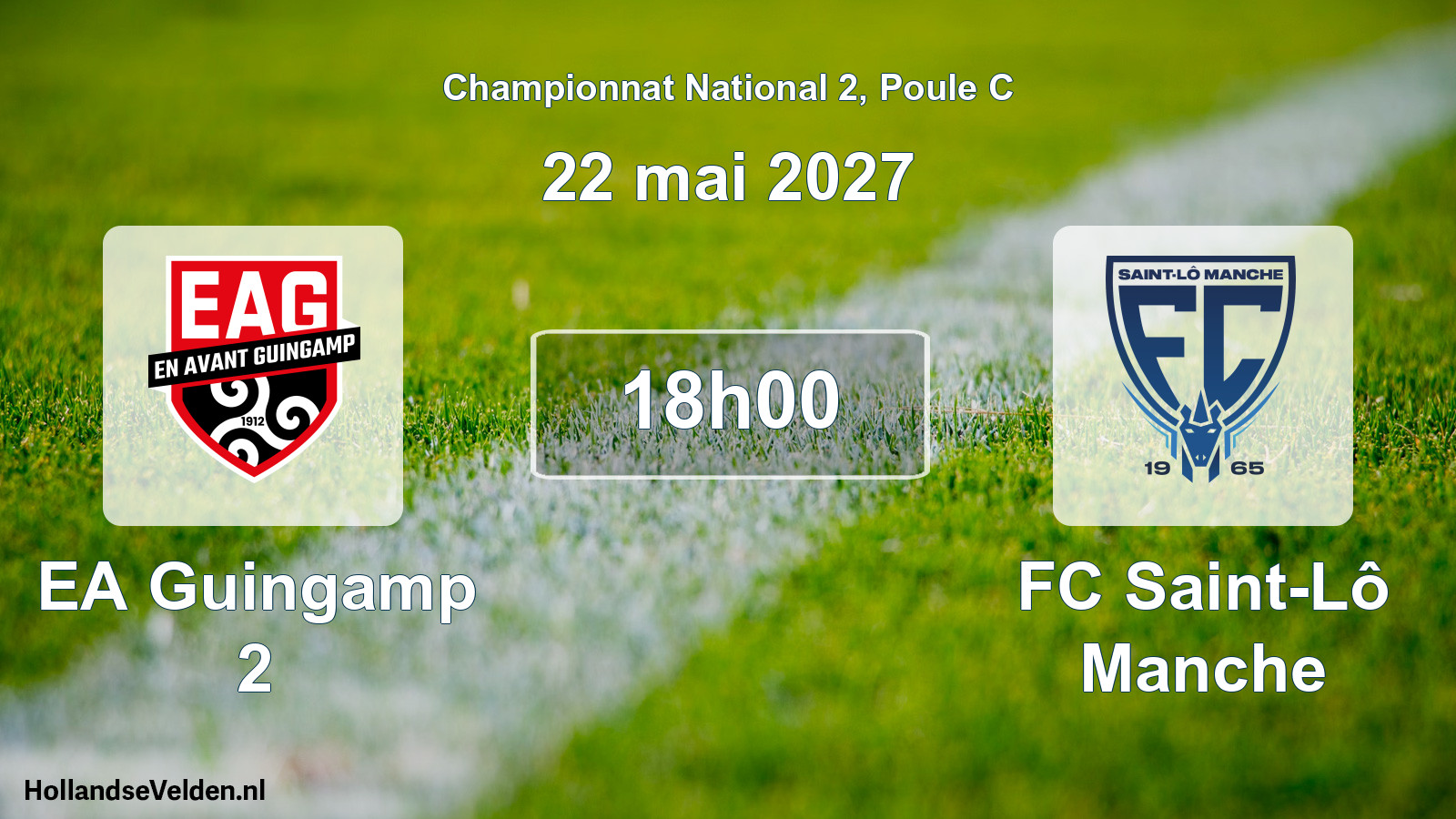 Match programmé: EA Guingamp 2 - FC Saint-Lô Manche (22 mai 2027)