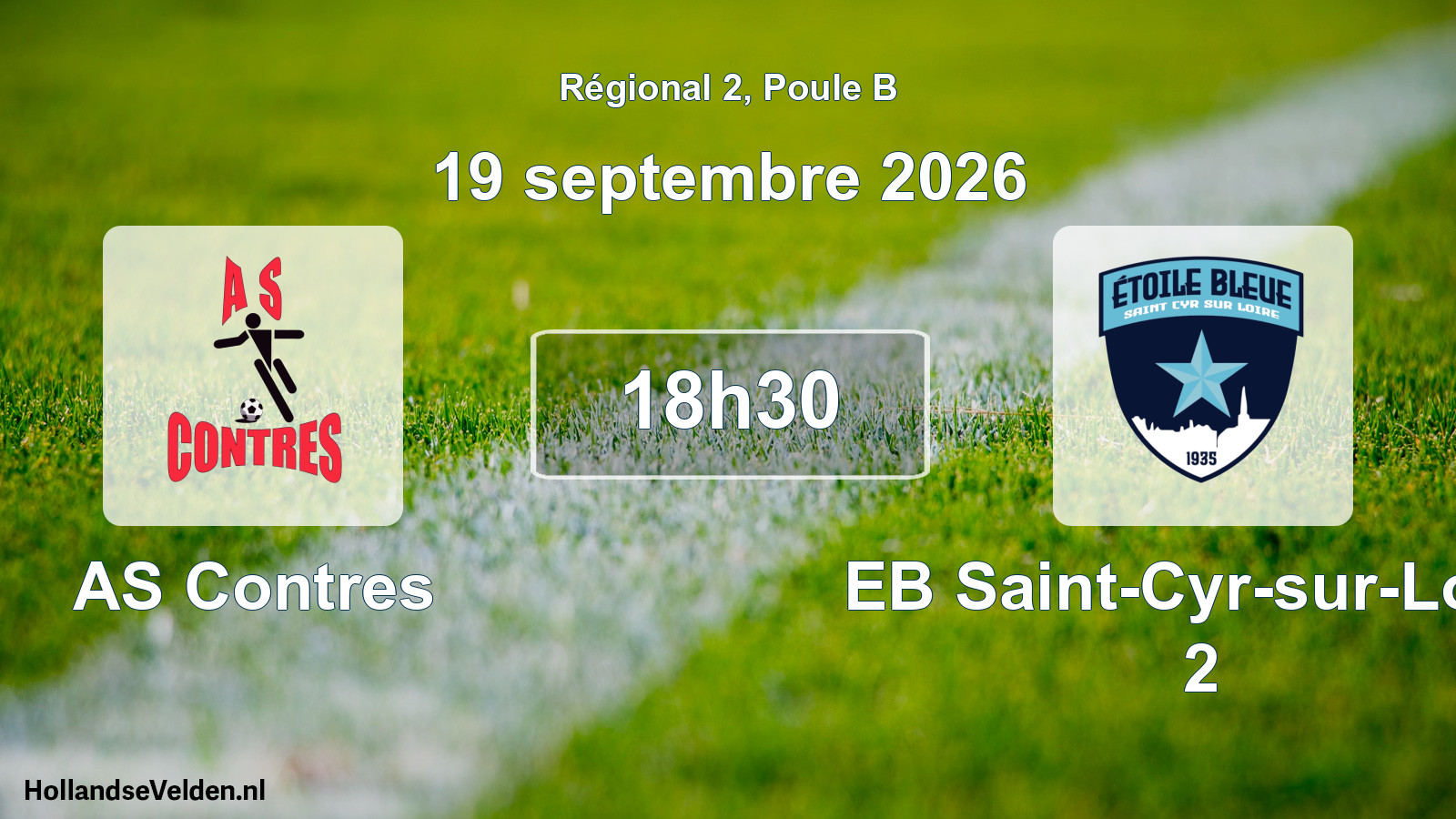 Match programmé: AS Contres - EB Saint-Cyr-sur-Loire 2 (19 septembre 2026)
