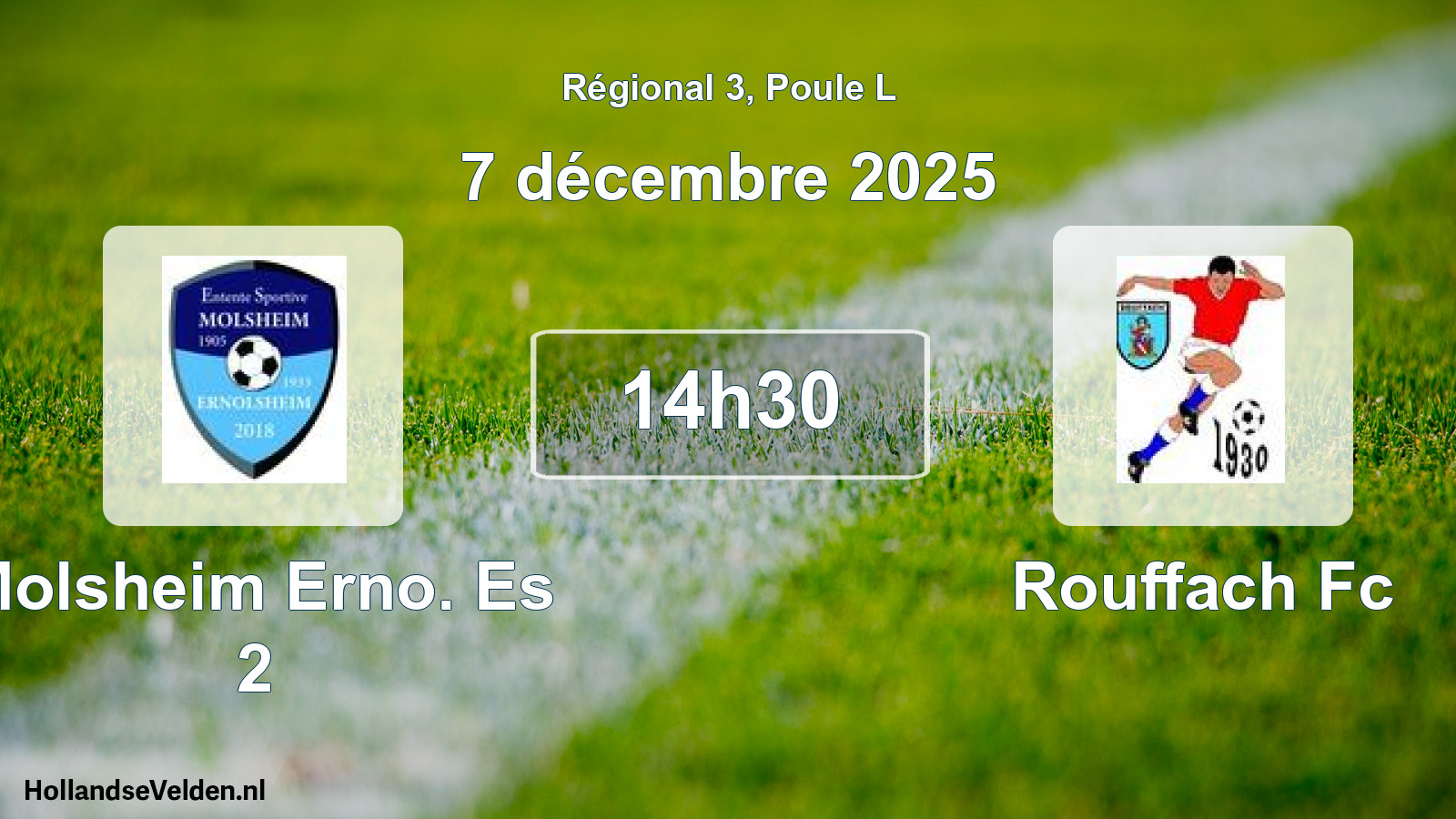 Geplande wedstrijd: Molsheim Erno. Es 2 - Rouffach Fc (7 décembre 2025)