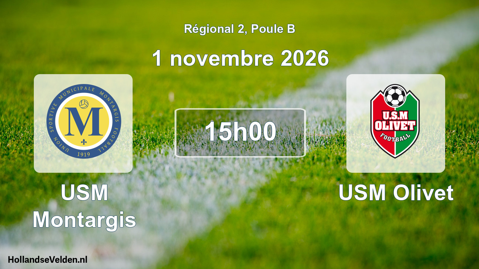 Scheduled Match: USM Montargis - USM Olivet (1 November 2026)
