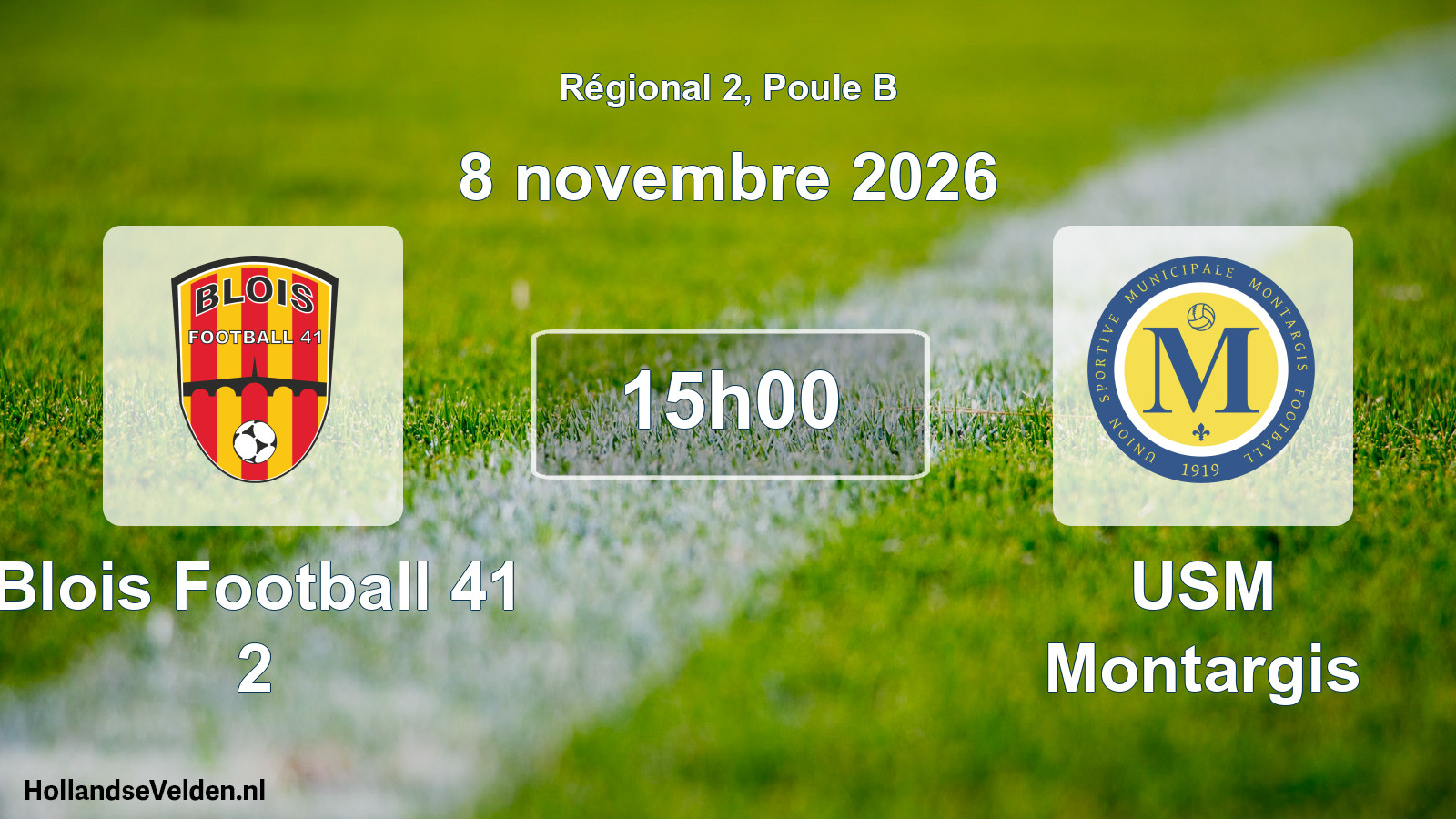 Match programmé: Blois Football 41 2 - USM Montargis (8 novembre 2026)
