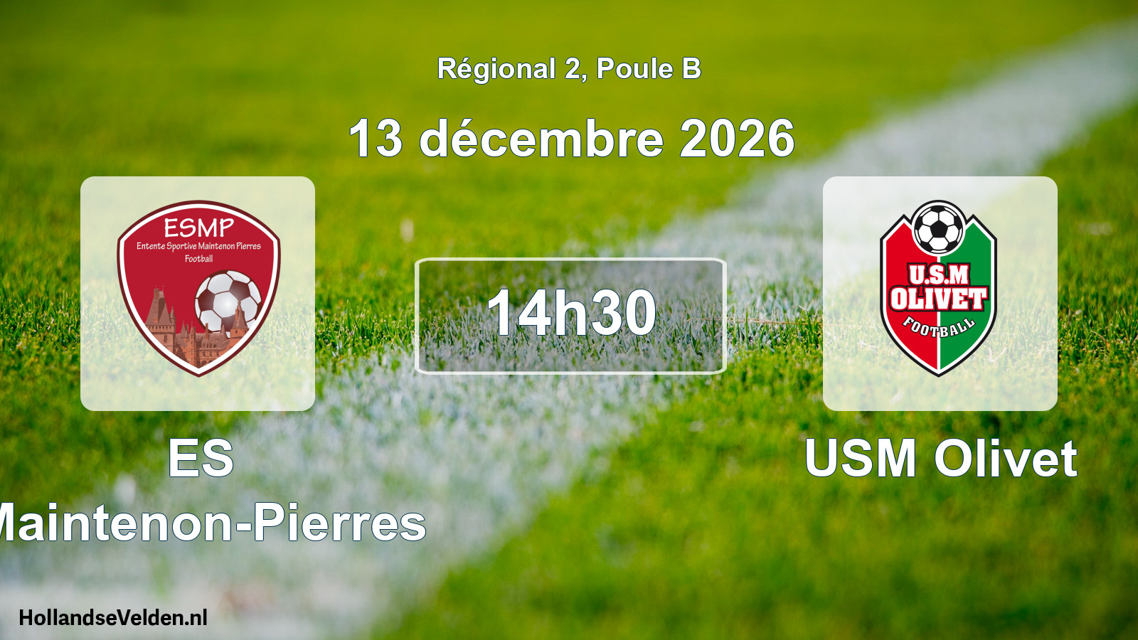 Scheduled Match: ES Maintenon-Pierres - USM Olivet (13 December 2026)