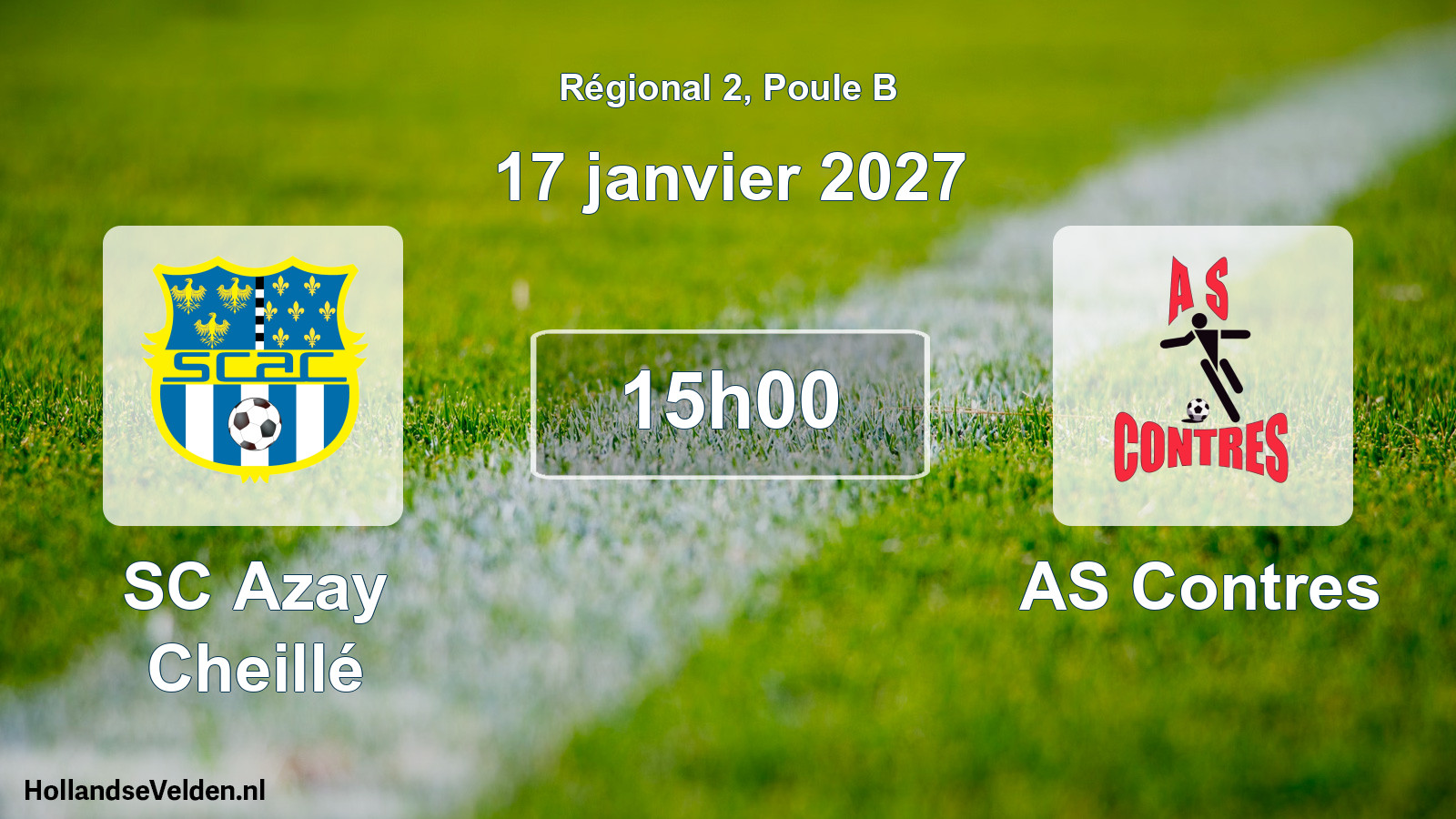 Match programmé: SC Azay Cheillé - AS Contres (17 janvier 2027)