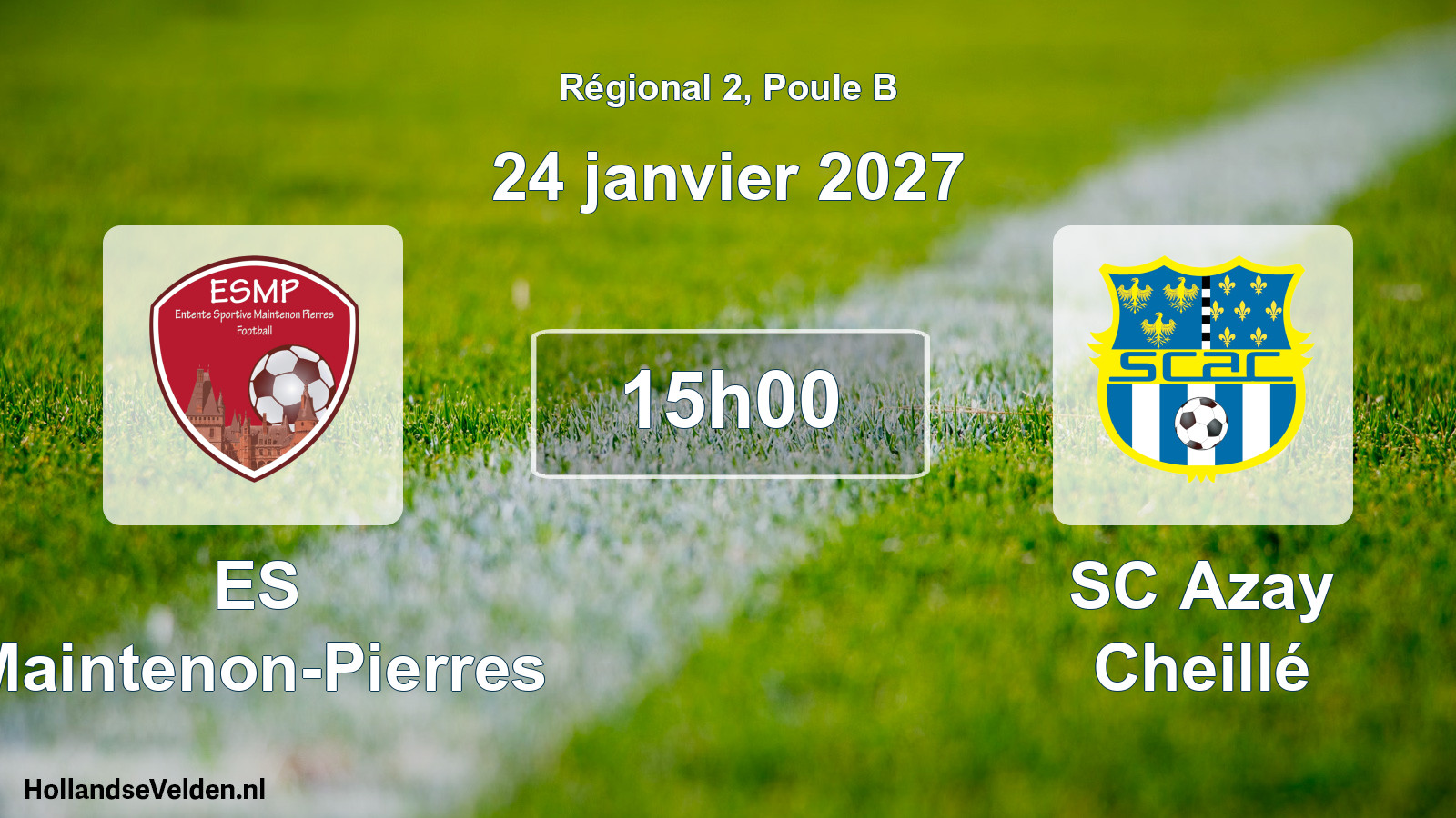 Match programmé: ES Maintenon-Pierres - SC Azay Cheillé (24 janvier 2027)