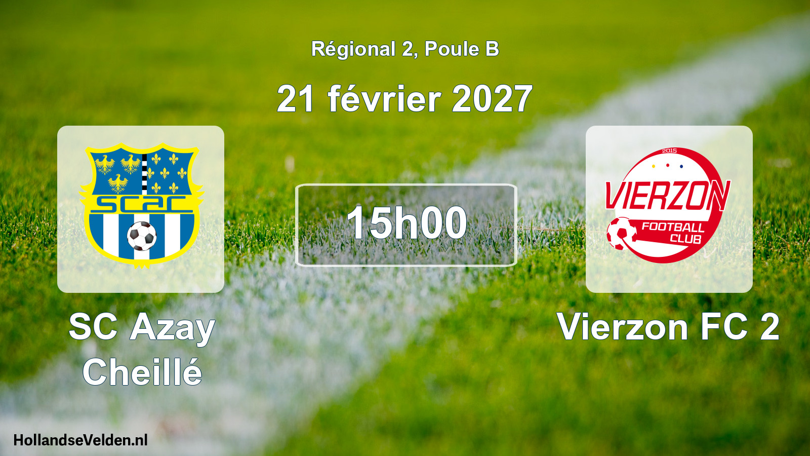 Match programmé: SC Azay Cheillé - Vierzon FC 2 (21 février 2027)