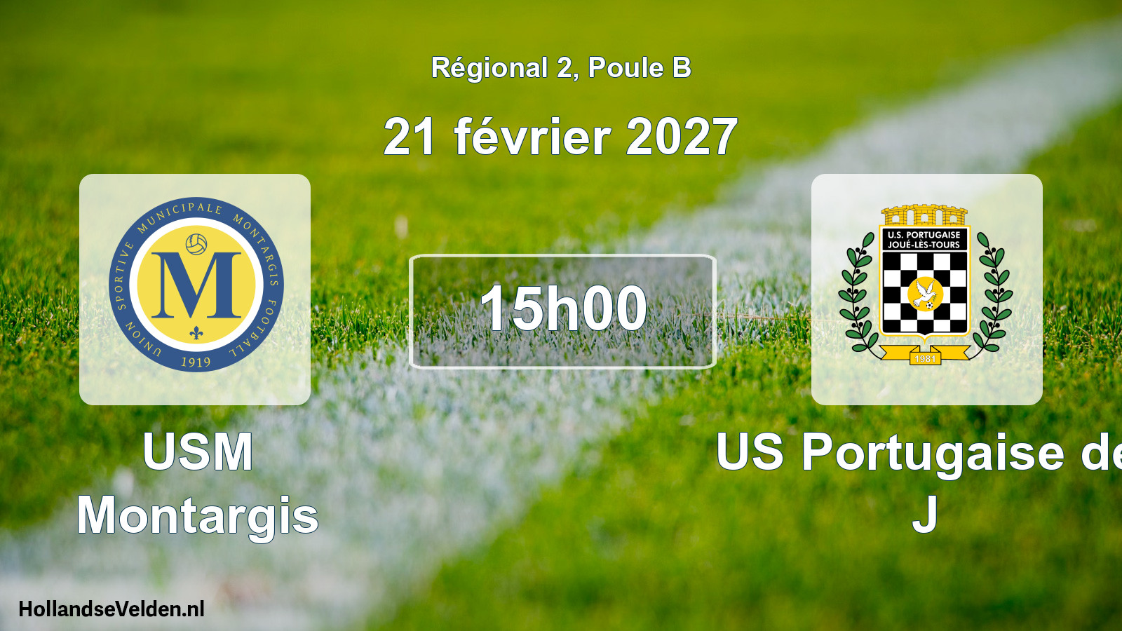 Match programmé: USM Montargis - US Portugaise de J (21 février 2027)