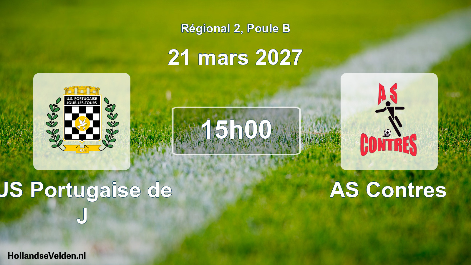 Match programmé: US Portugaise de J - AS Contres (21 mars 2027)