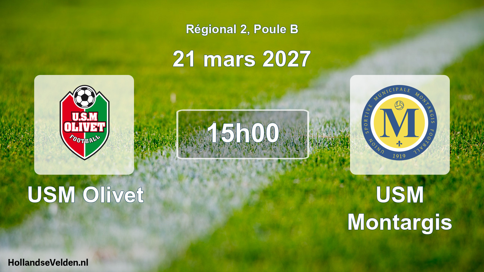 Match programmé: USM Olivet - USM Montargis (21 mars 2027)