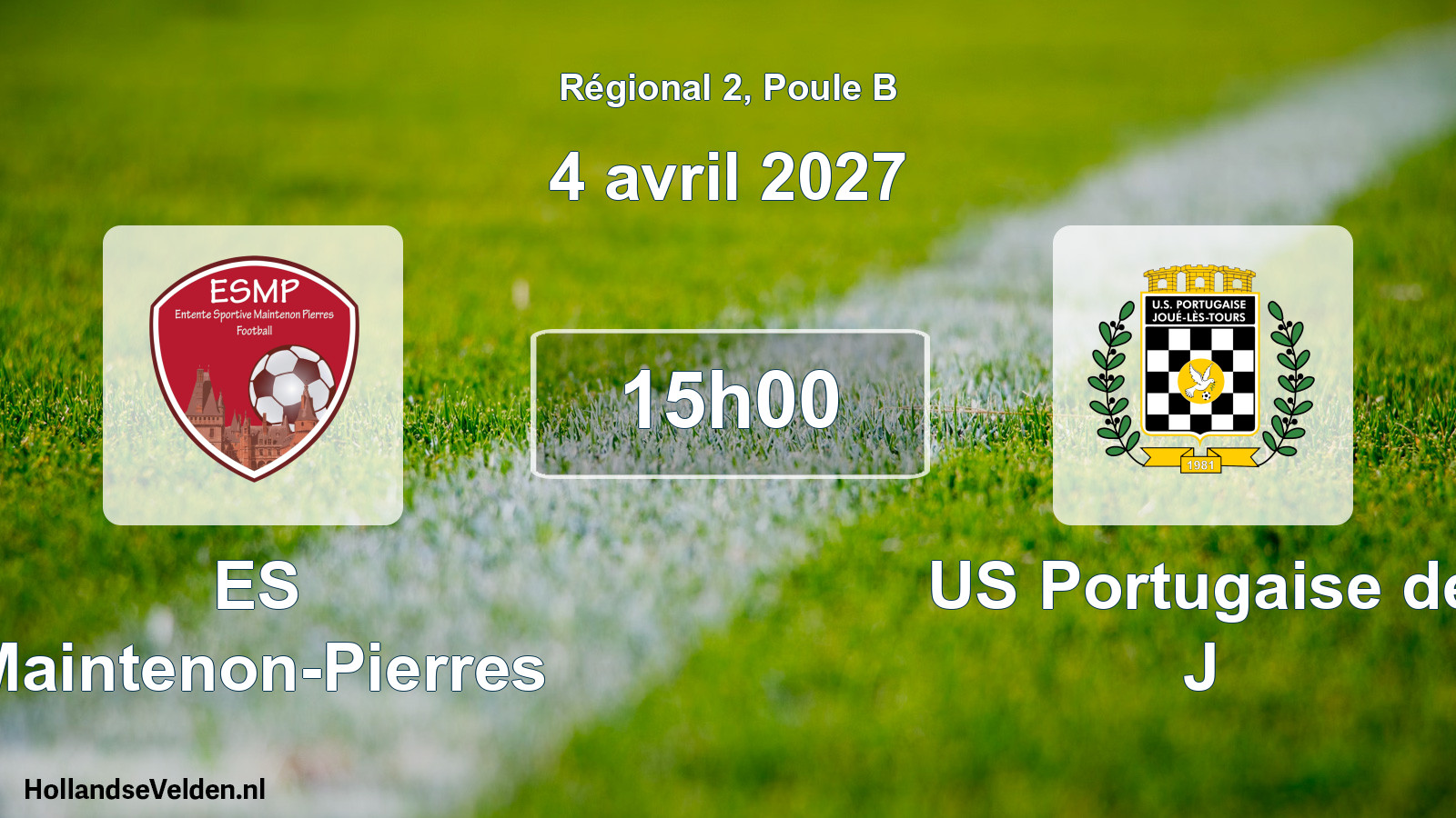 Match programmé: ES Maintenon-Pierres - US Portugaise de J (4 avril 2027)