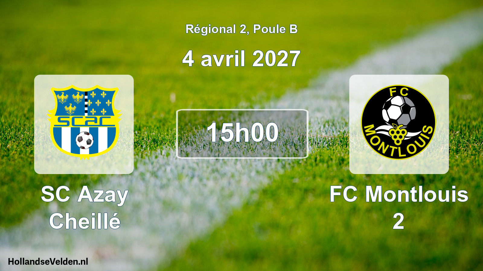 Match programmé: SC Azay Cheillé - FC Montlouis 2 (4 avril 2027)