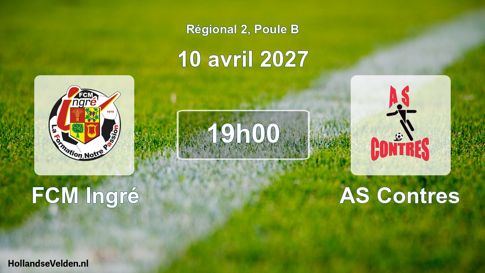 Scheduled Match: FCM Ingré - AS Contres (10 April 2027)