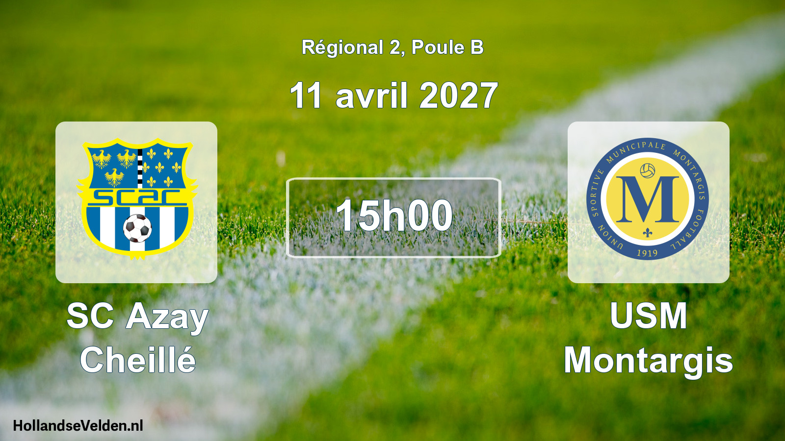 Match programmé: SC Azay Cheillé - USM Montargis (11 avril 2027)