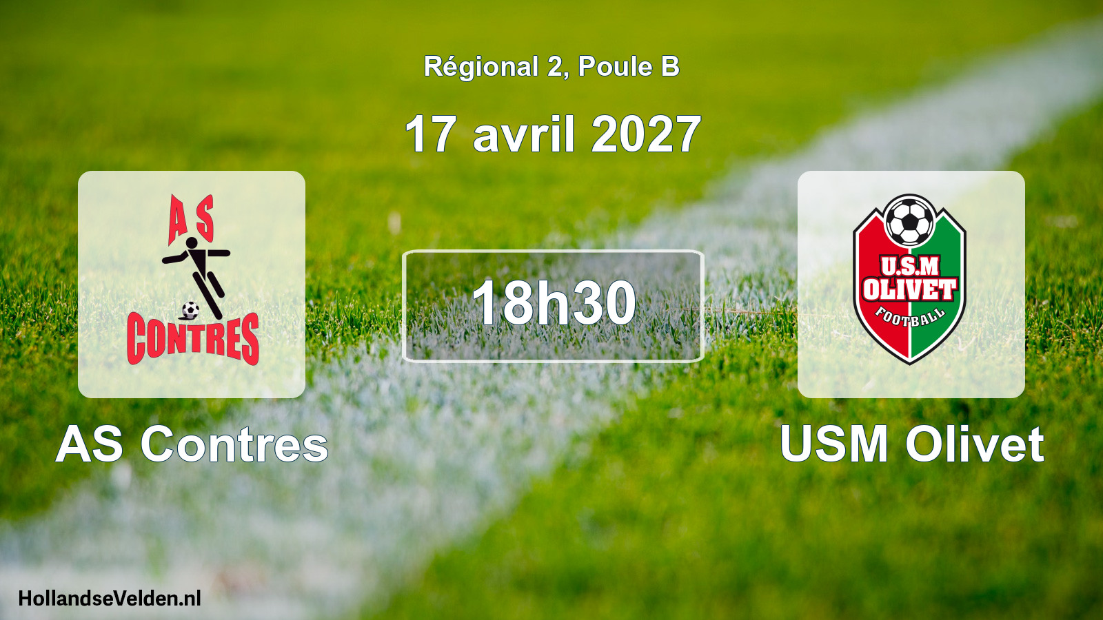 Match programmé: AS Contres - USM Olivet (17 avril 2027)