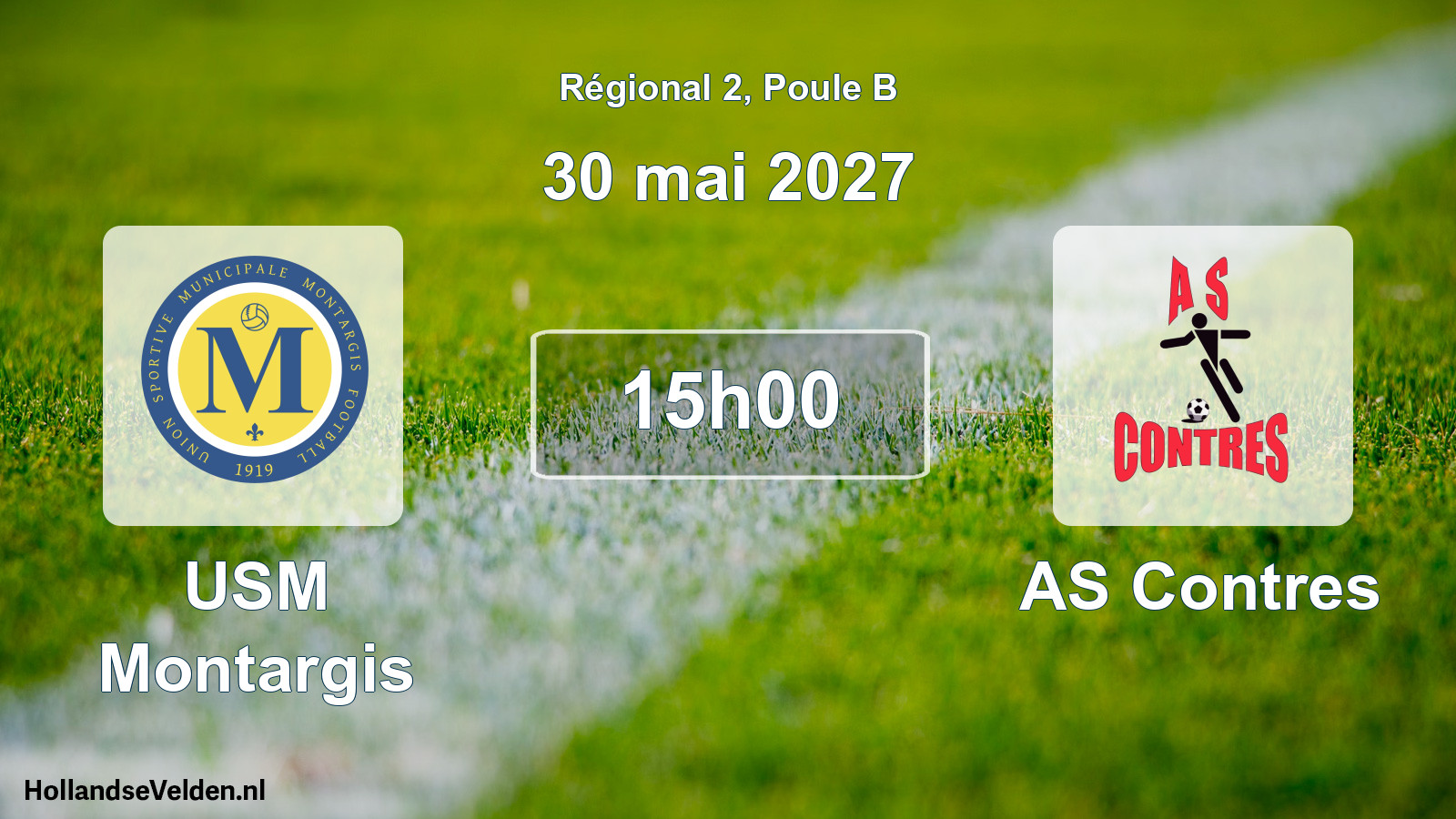 Match programmé: USM Montargis - AS Contres (30 mai 2027)