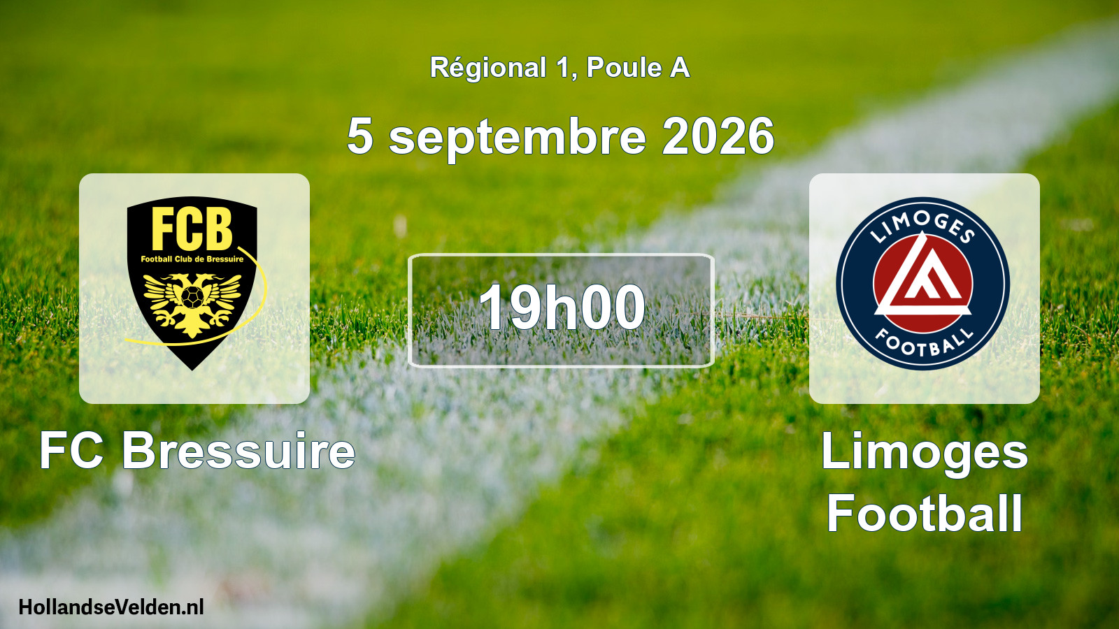 Scheduled Match: FC Bressuire - Limoges Football (5 September 2026)