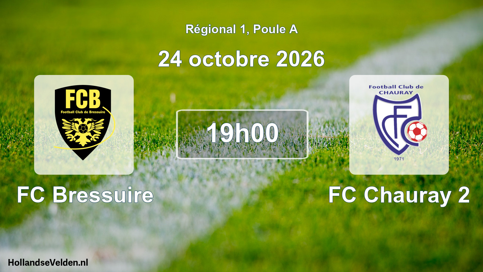 Scheduled Match: FC Bressuire - FC Chauray 2 (24 October 2026)