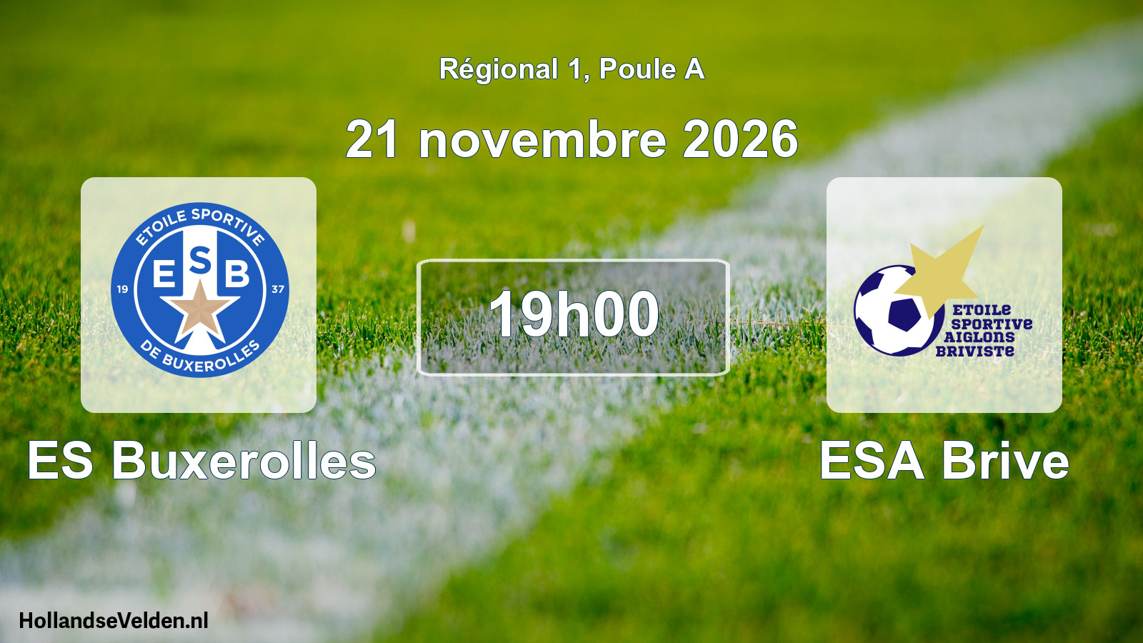 Geplande wedstrijd: ES Buxerolles - ESA Brive (21 november 2026)