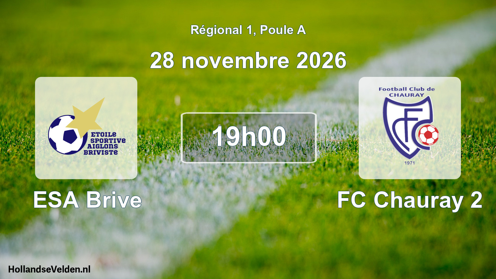 Scheduled Match: ESA Brive - FC Chauray 2 (28 November 2026)