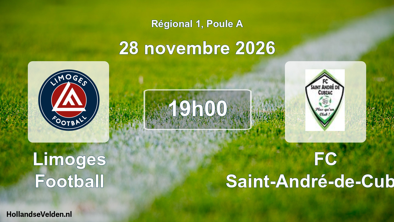 Scheduled Match: Limoges Football - FC Saint-André-de-Cubzac (28 November 2026)