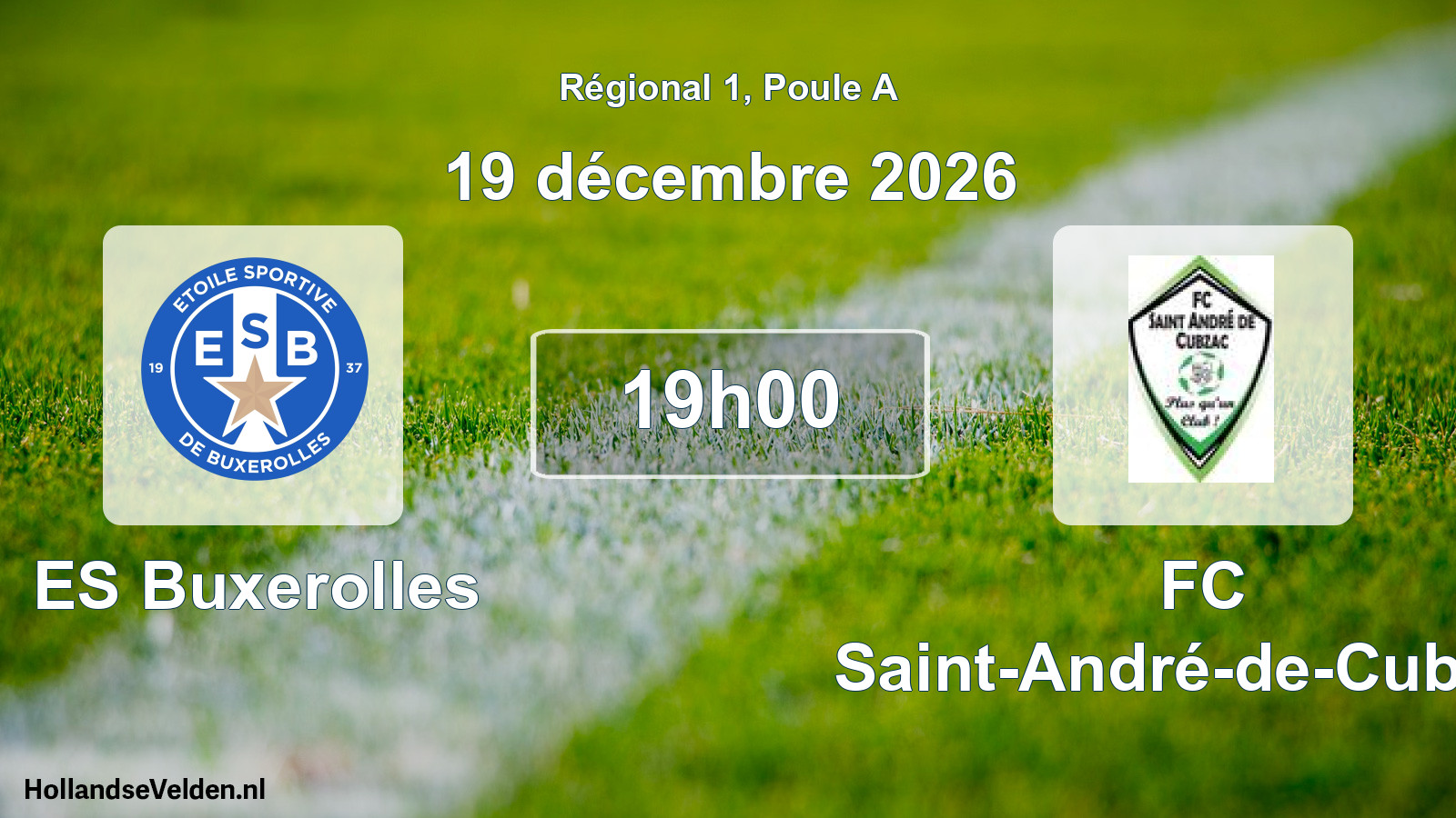 Scheduled Match: ES Buxerolles - FC Saint-André-de-Cubzac (19 December 2026)