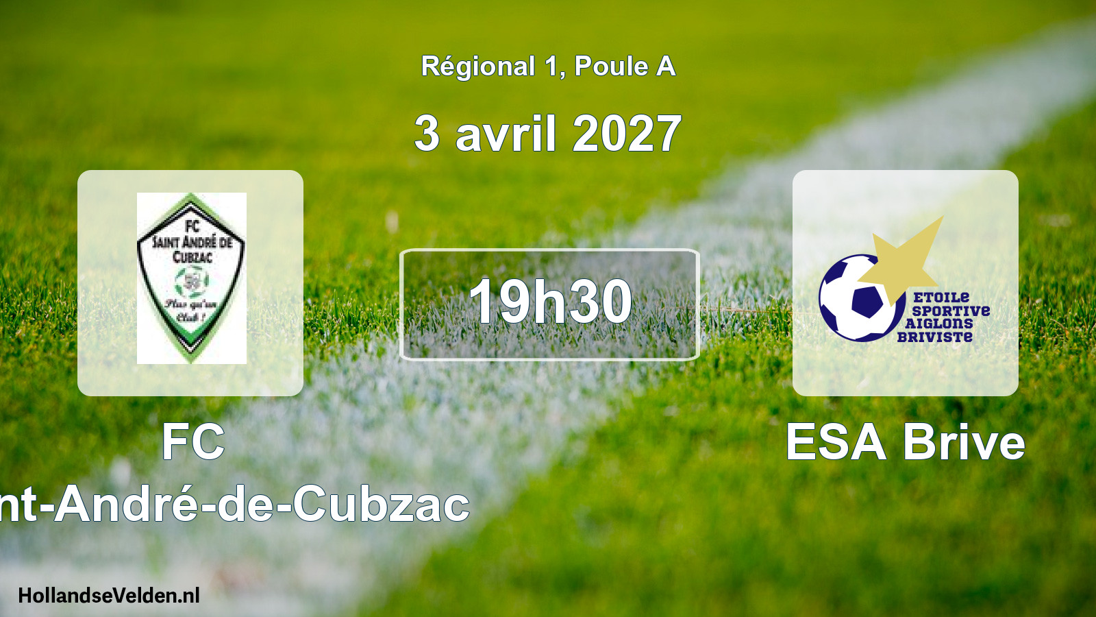 Scheduled Match: FC Saint-André-de-Cubzac - ESA Brive (3 April 2027)
