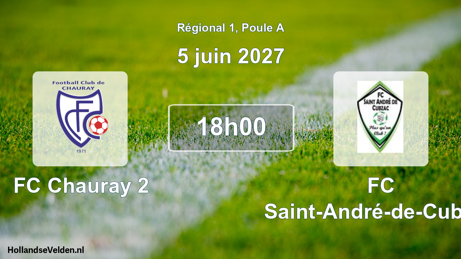 Scheduled Match: FC Chauray 2 - FC Saint-André-de-Cubzac (5 June 2027)