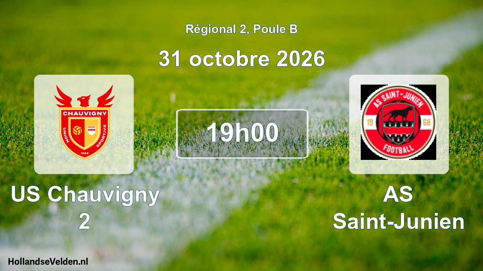 Match programmé: US Chauvigny 2 - AS Saint-Junien (31 octobre 2026)