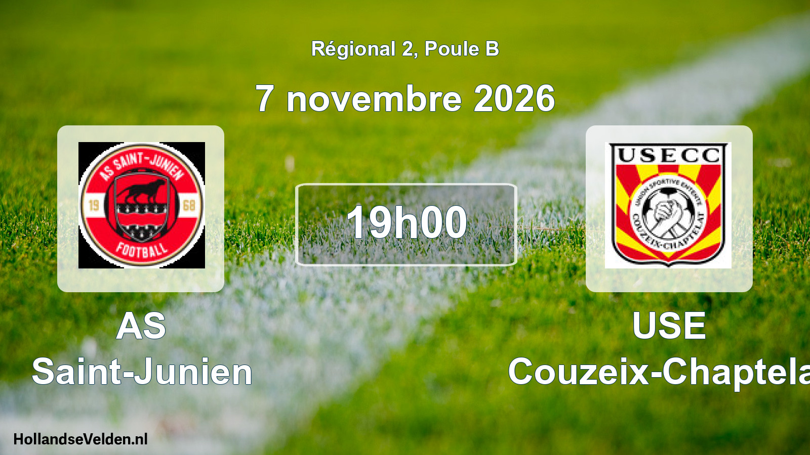 Scheduled Match: AS Saint-Junien - USE Couzeix-Chaptelat (7 November 2026)