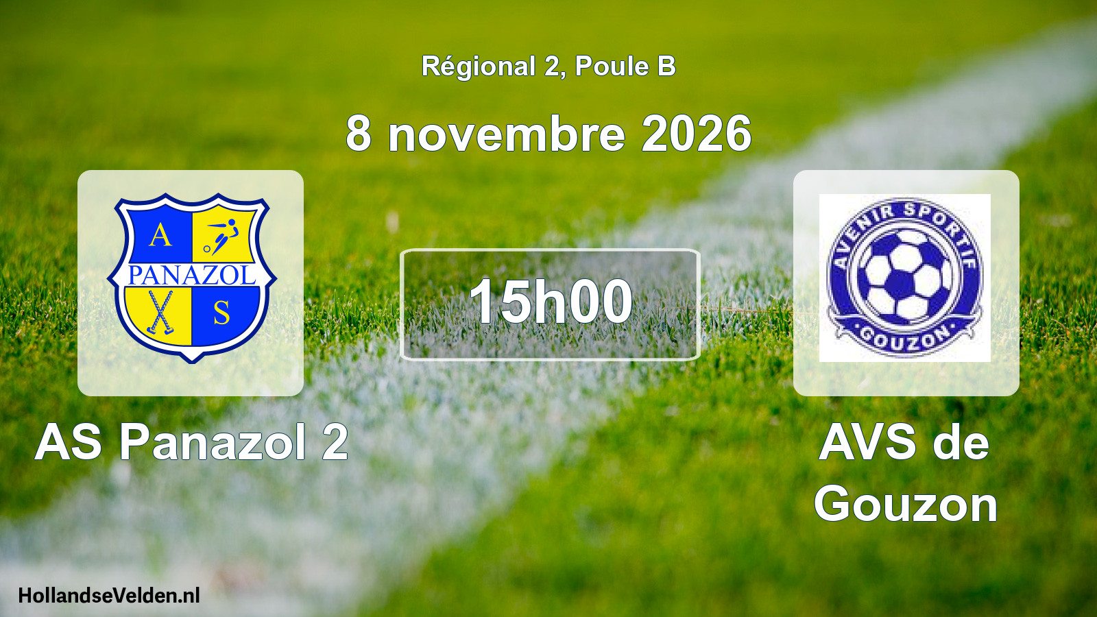 Scheduled Match: AS Panazol 2 - AVS de Gouzon (8 November 2026)