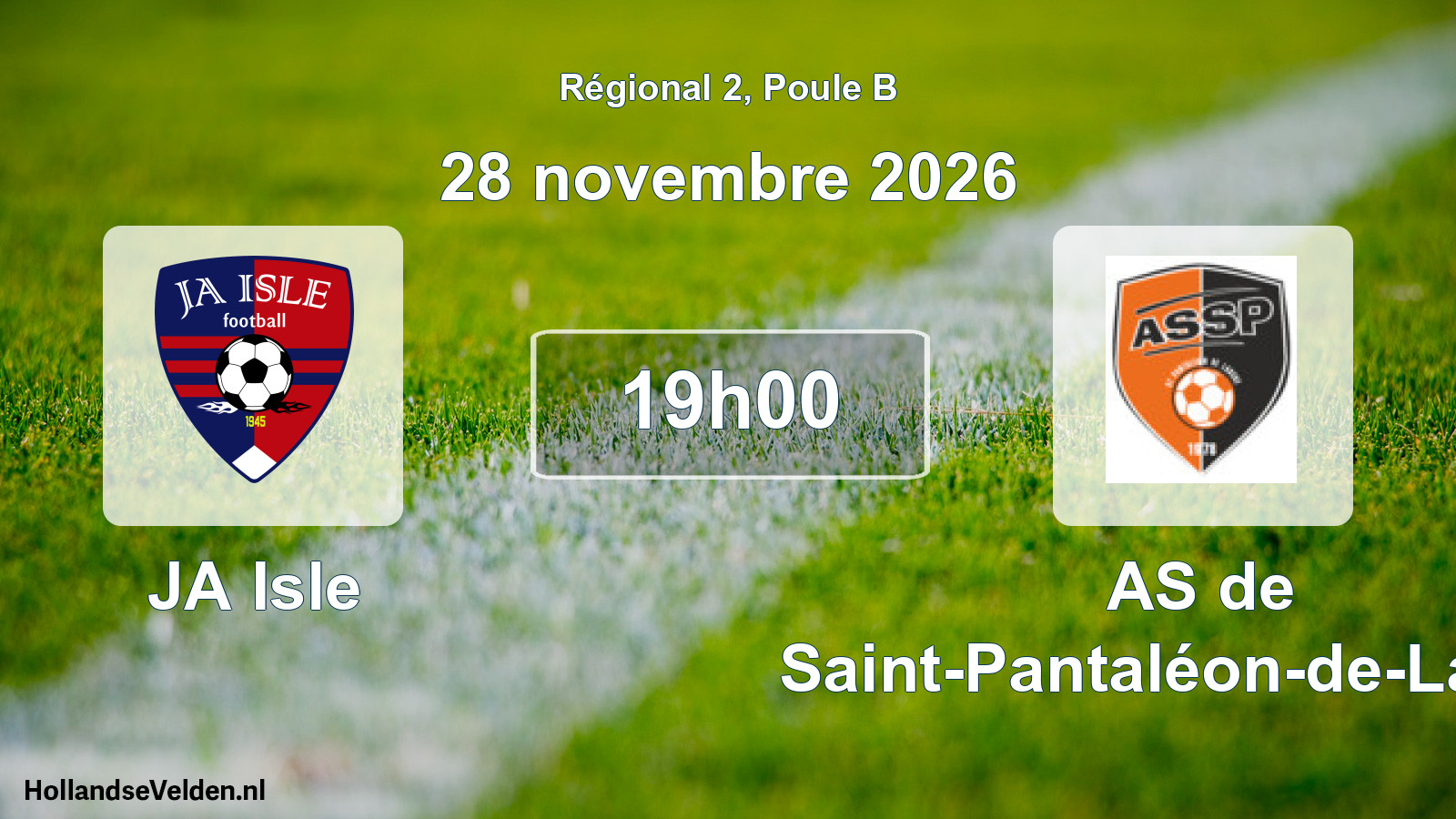 Scheduled Match: JA Isle - AS de Saint-Pantaléon-de-Larche (28 November 2026)