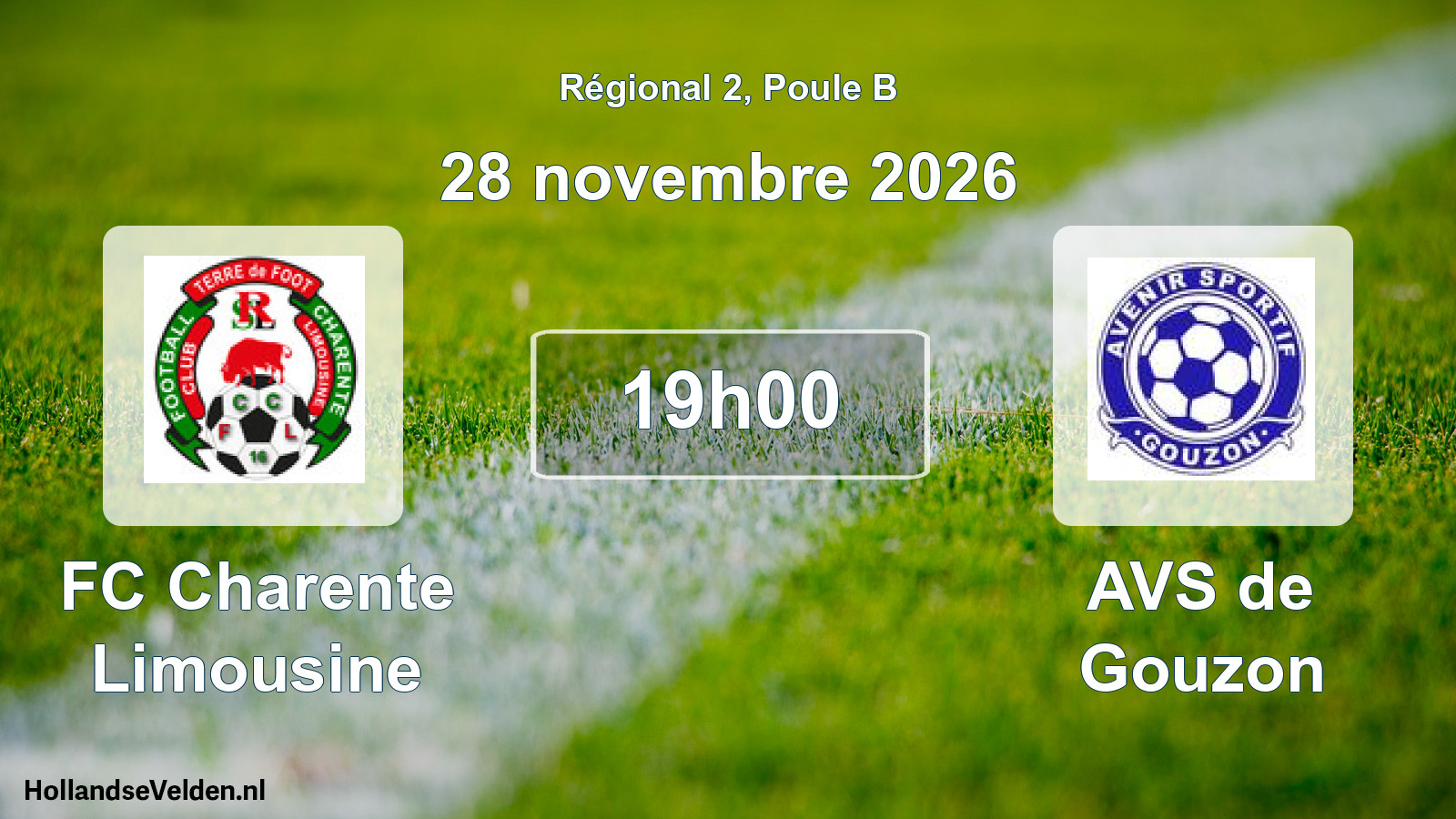 Scheduled Match: FC Charente Limousine - AVS de Gouzon (28 November 2026)