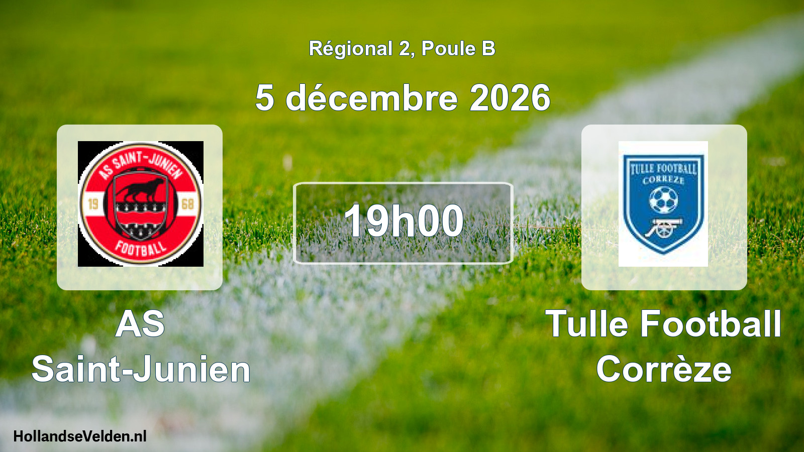 Scheduled Match: AS Saint-Junien - Tulle Football Corrèze (5 December 2026)