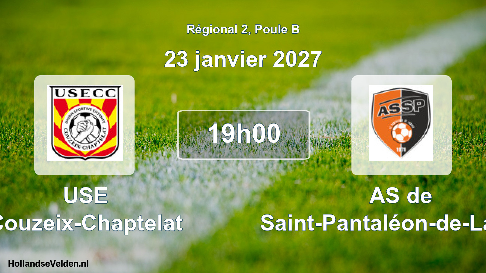 Geplande wedstrijd: USE Couzeix-Chaptelat - AS de Saint-Pantaléon-de-Larche (23 januari 2027)