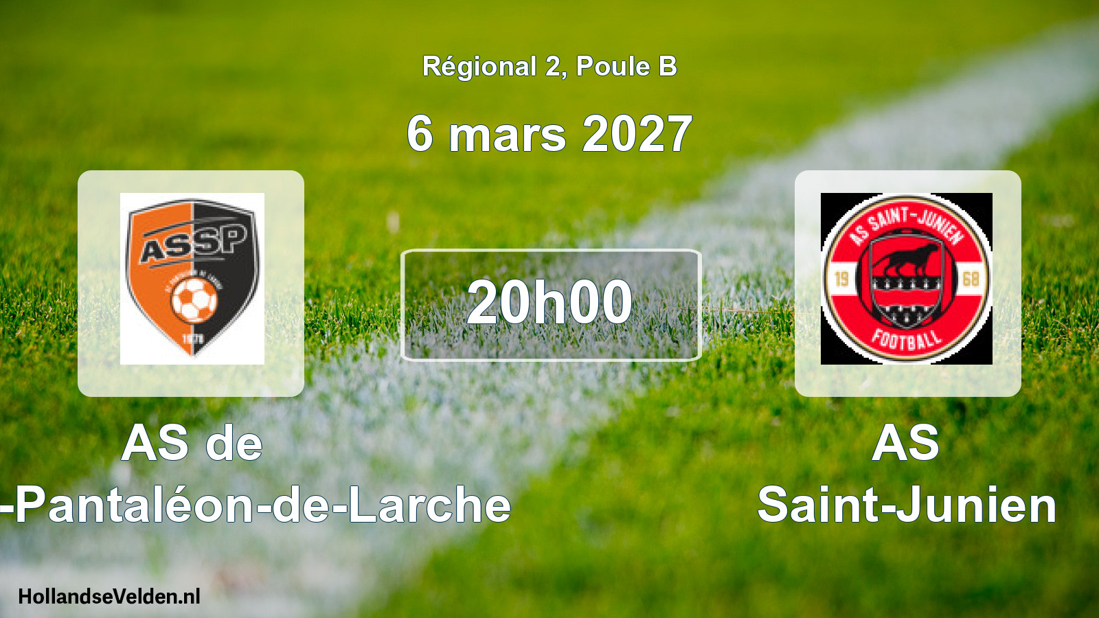 Scheduled Match: AS de Saint-Pantaléon-de-Larche - AS Saint-Junien (6 March 2027)