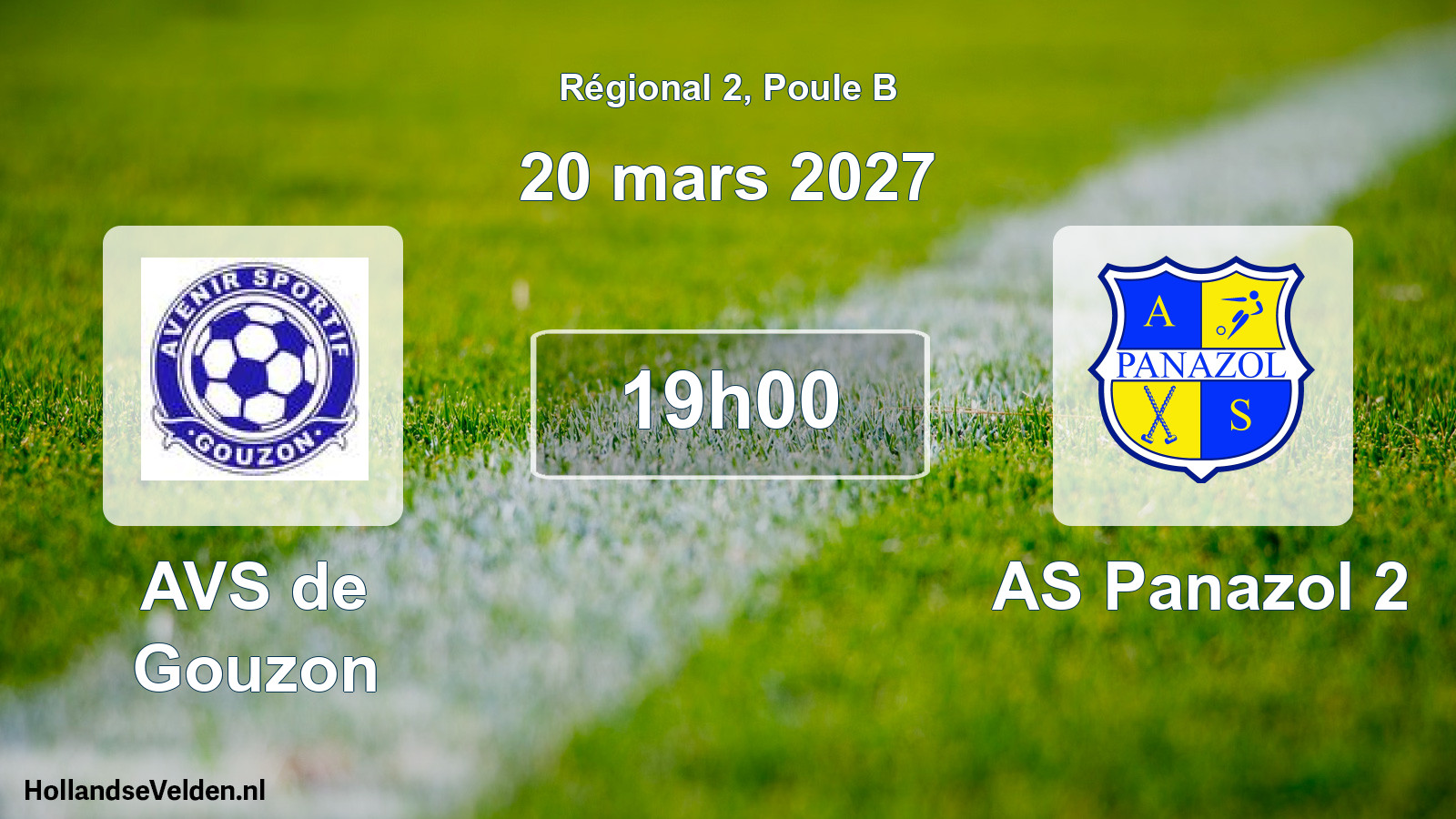 Scheduled Match: AVS de Gouzon - AS Panazol 2 (20 March 2027)